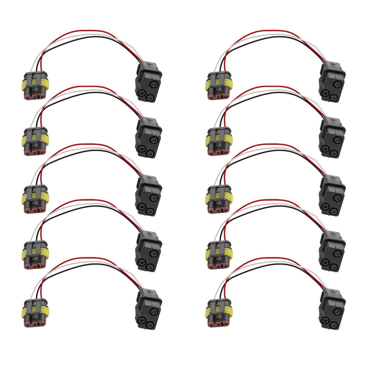 3-Way Molded Female Bullet Plug To 3-Way TE AMP Style 1.5mm Plug adapter (10 Pcs)