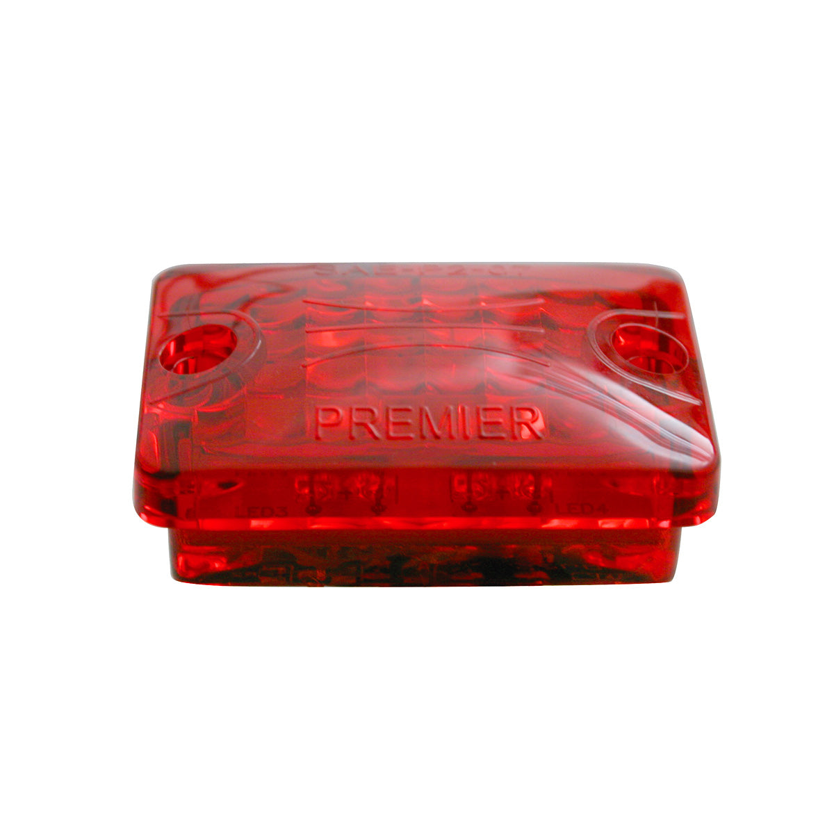 4 LED Small Rod Light Only - Red LED/Red Lens (Bulk)