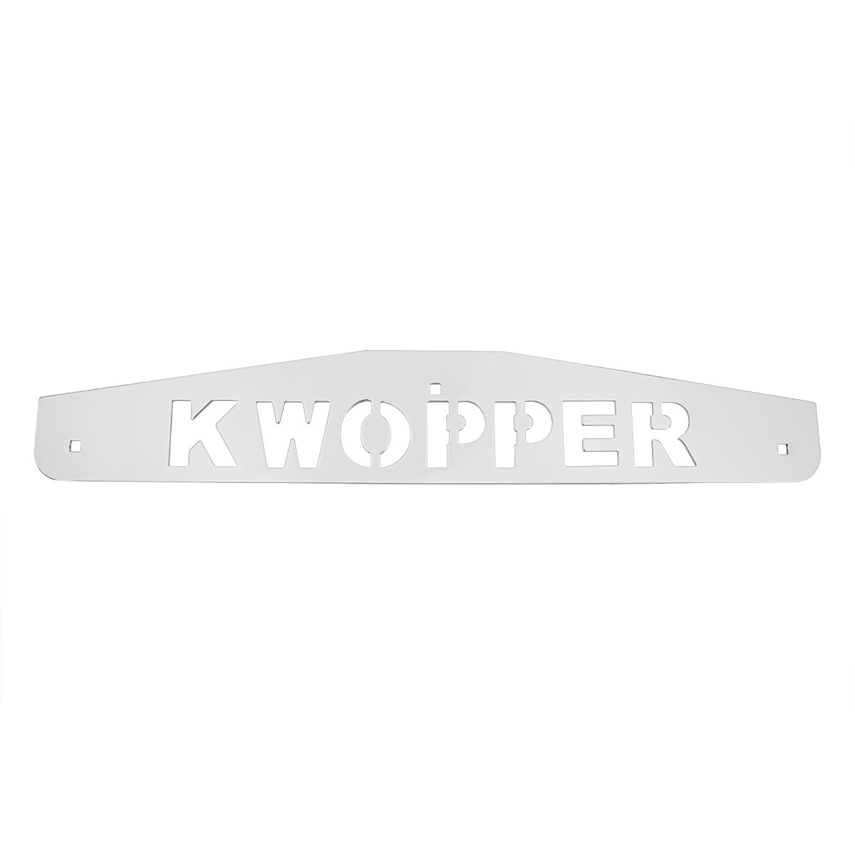 4" X 24" Chrome Kwopper Bottom Mud Flap Plate - Bolt Thru