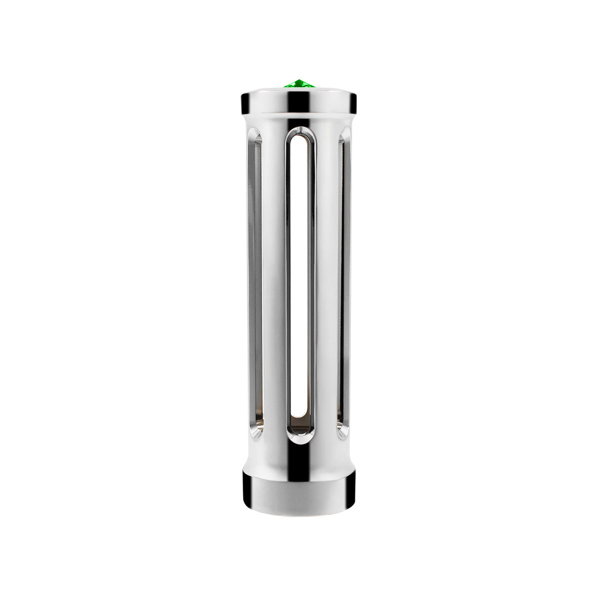 M30X3.5 Thread-On Sonoma Style Gearshift Knob-Dark Green Crystal/Chrome