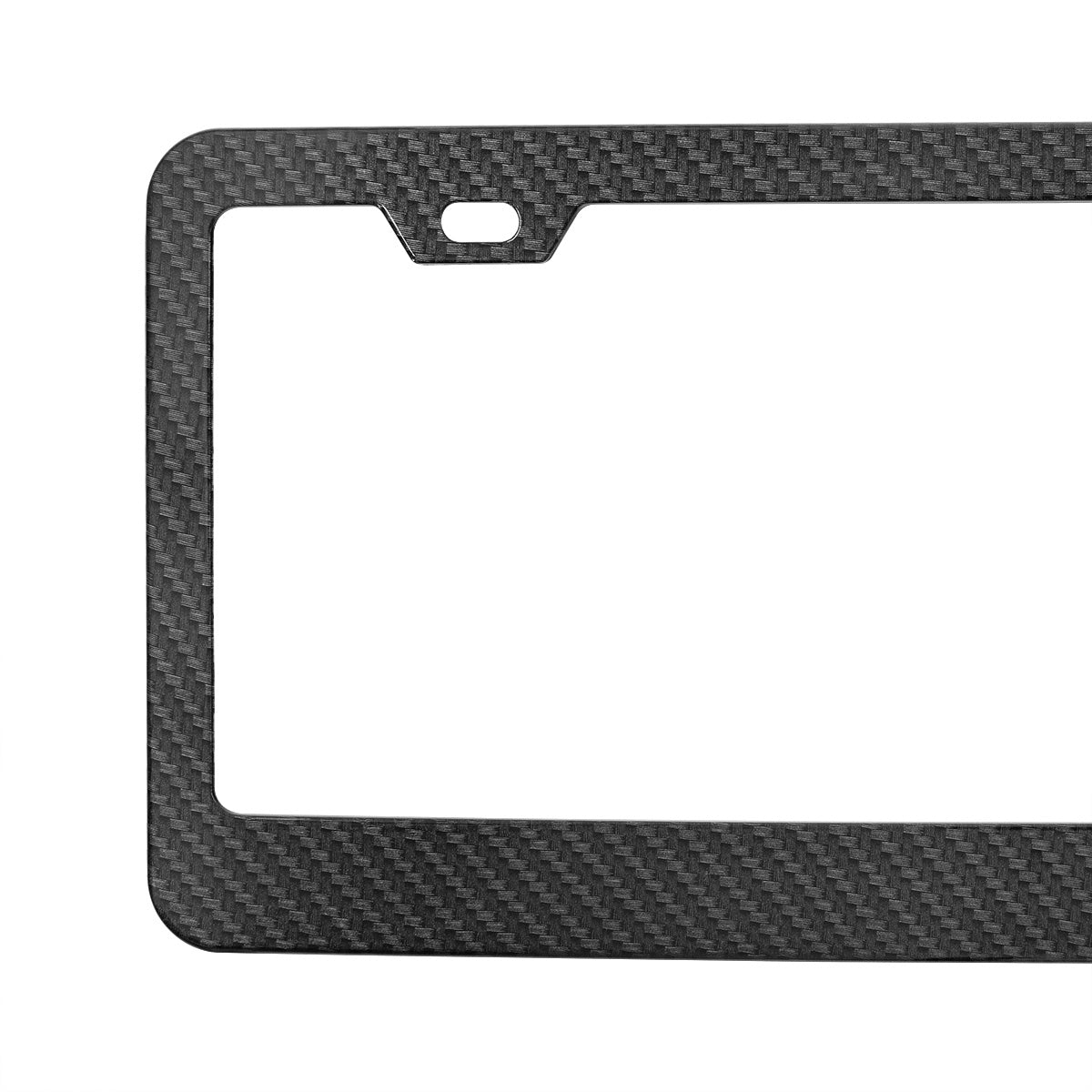 Carbon Fiber Style Wide Bottom License Plate Frame