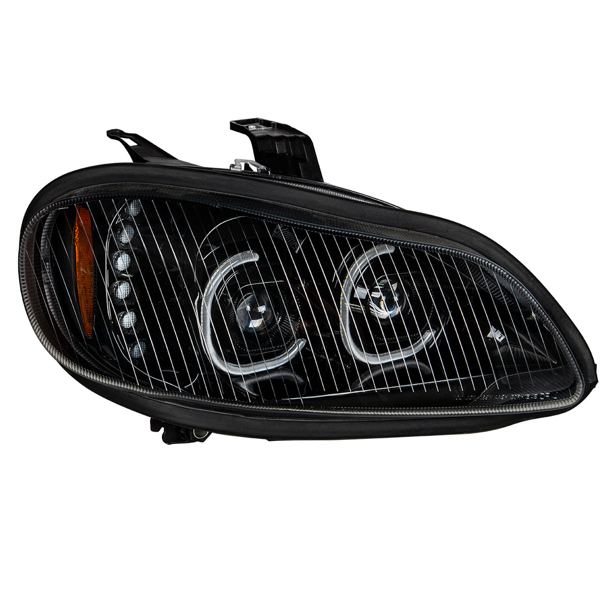 Black LED Projection Headlight Assembly For 2003-2024 Freightliner M2- Passenger