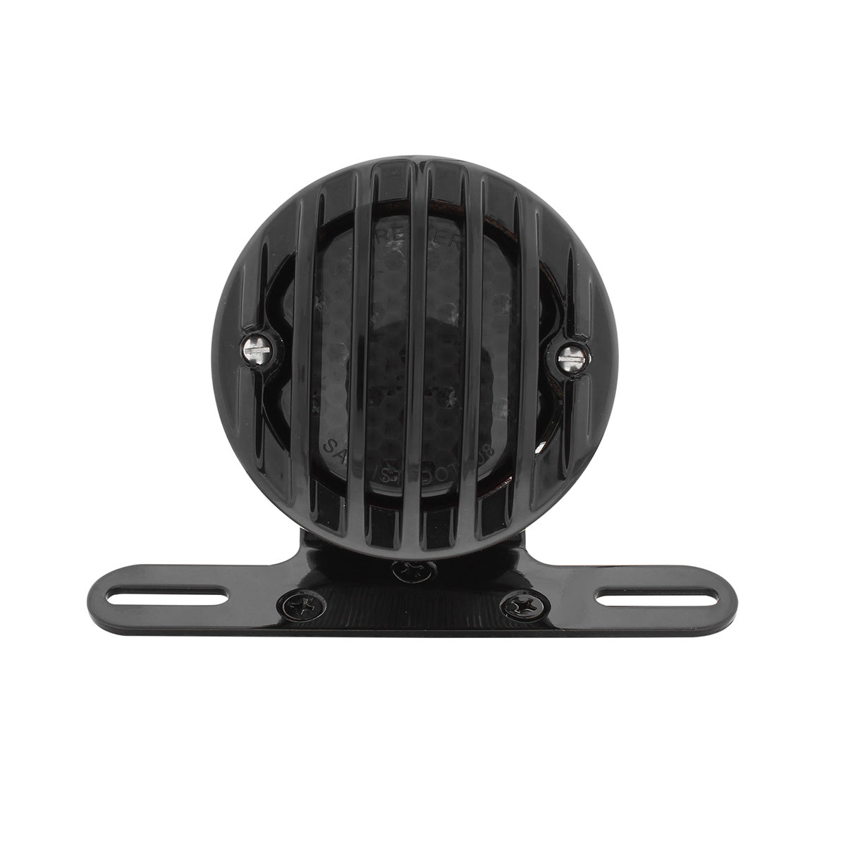 Motorcycle LED Rear Fender Tail Light With Black Grille Bezel - Smoke Lens