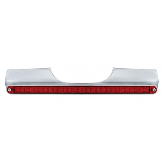 Motorcycle Rear Signal Light Bar With 14 LED 12" Light Bar - Red LED/Red Lens