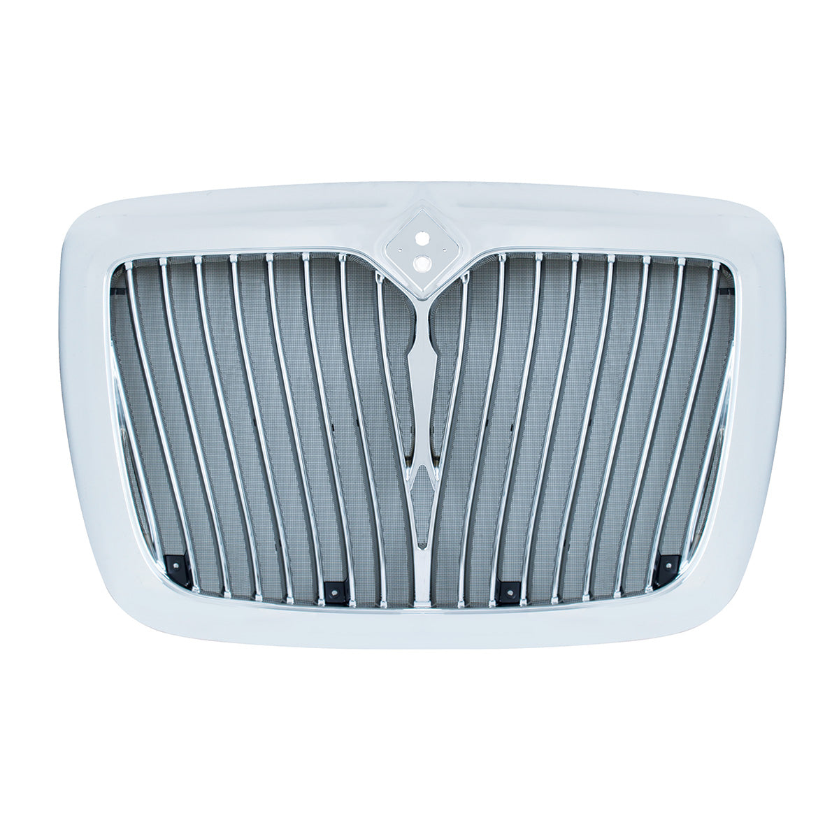 Chrome Grille With Curved Bars & Bug Screen For 2006-2017 International Prostar