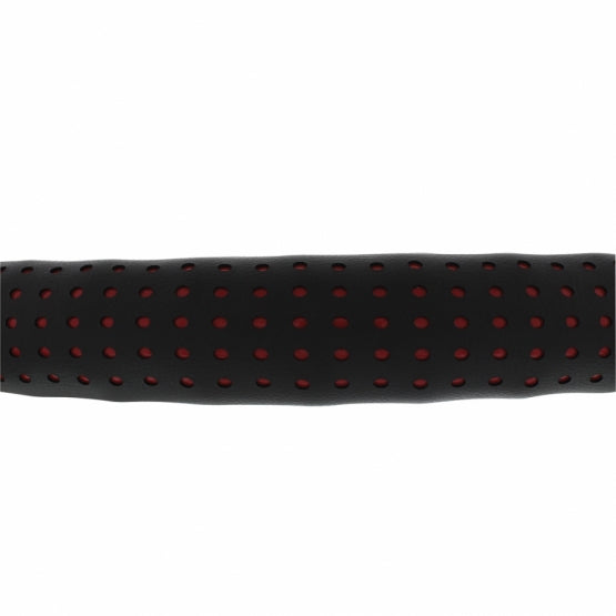 18" Perforated Leather Steering Wheel Cover - Red