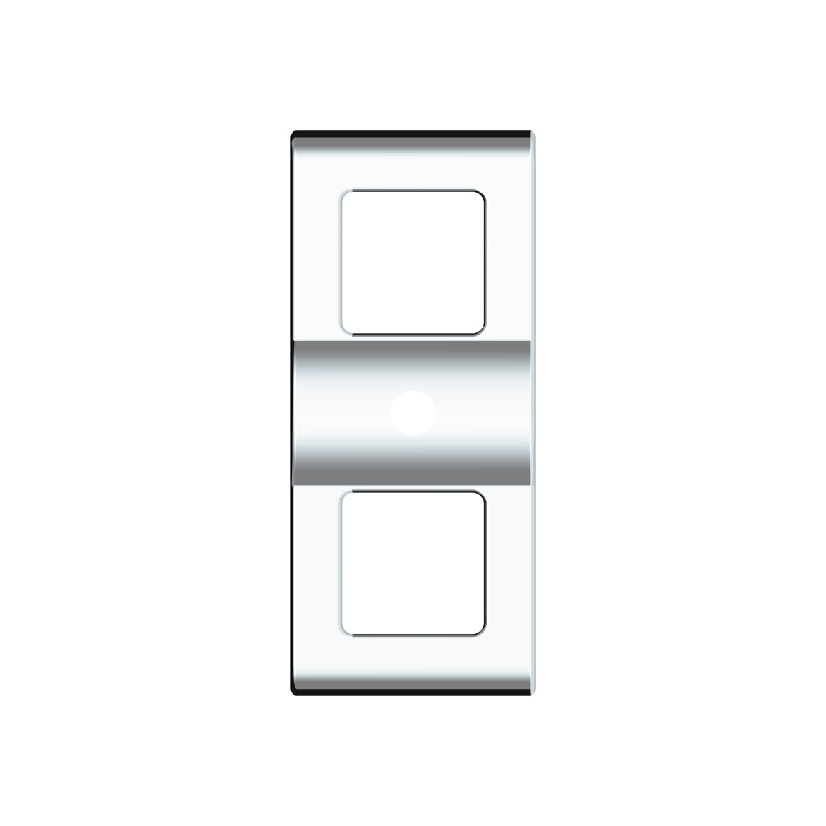 Chrome Plastic Switch Covers - 3 Openings (Card of 2)