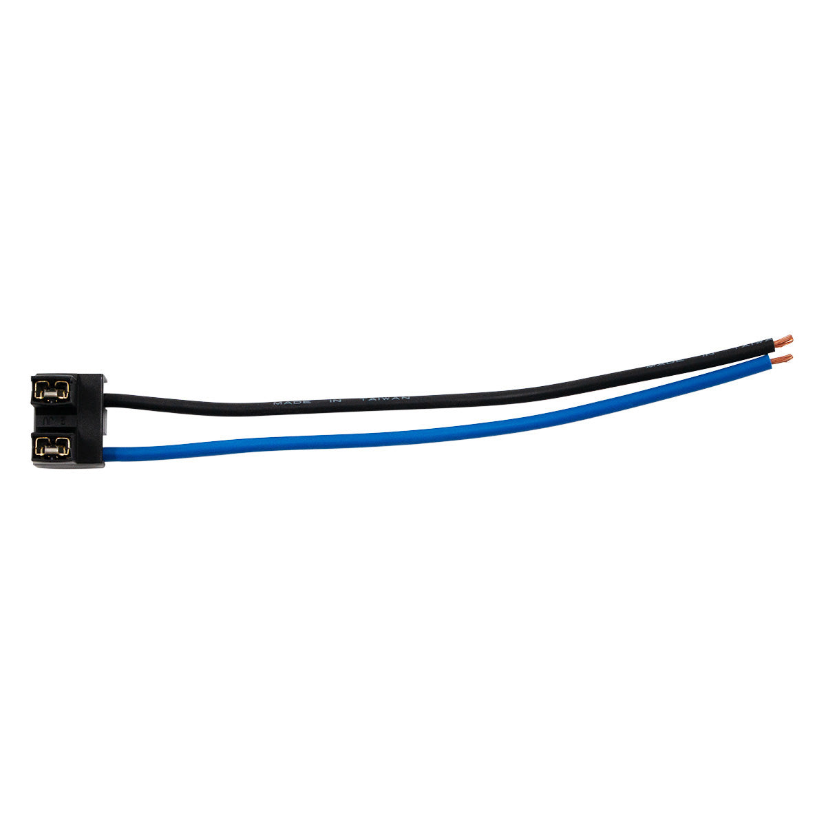 2-Wire Universal H7 Halogen Bulb Headlight Connector. Two Pins at 90° Angle