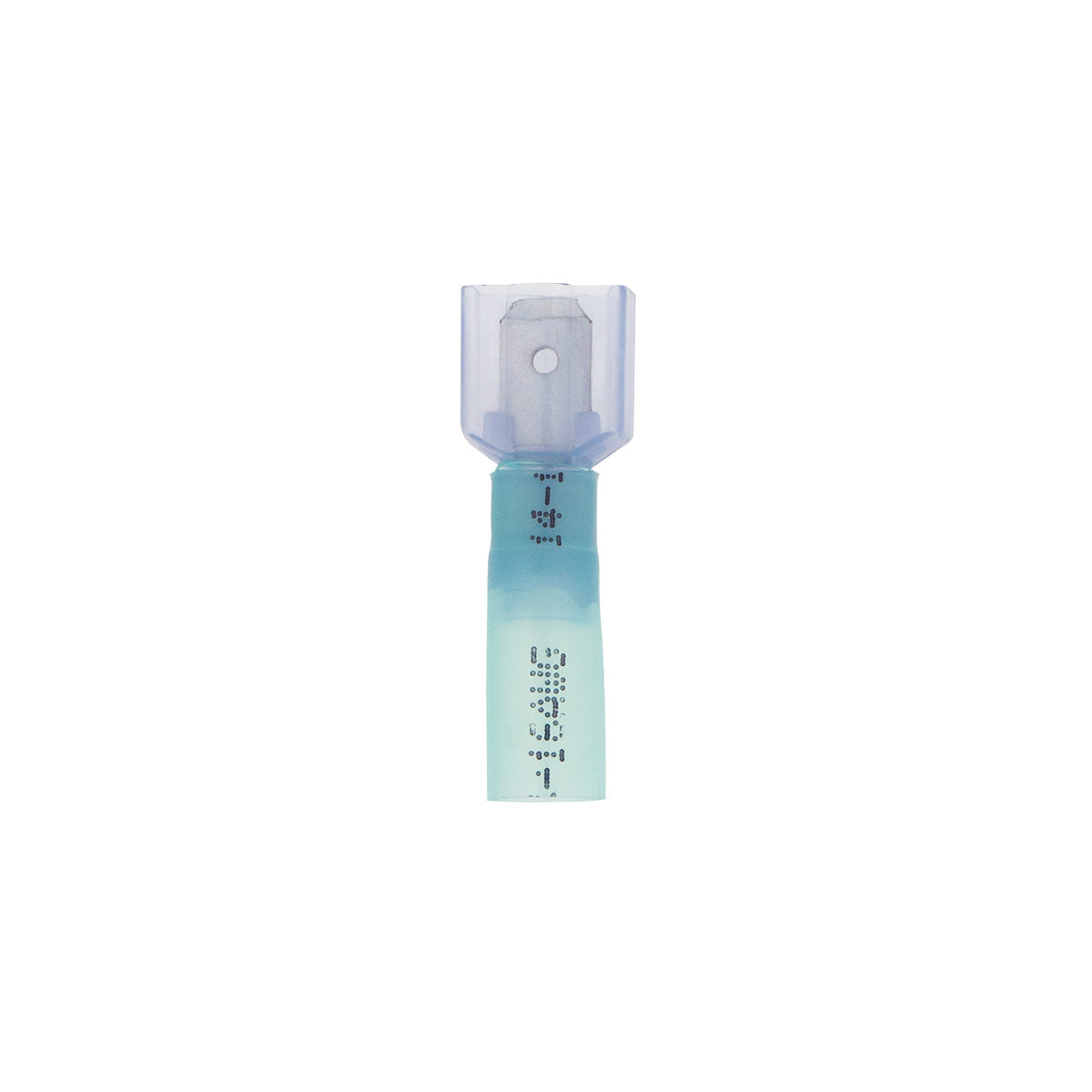 16-14 AWG .250 Tab CS Fully Insulated Heat Shrink M Disconnect - Blue (10-Pack)