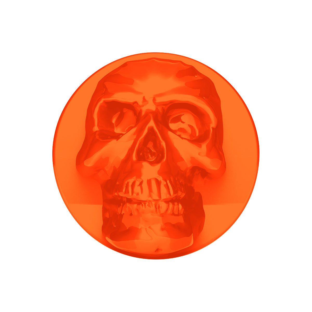 Skull Air Valve Knob - Cadmium Orange