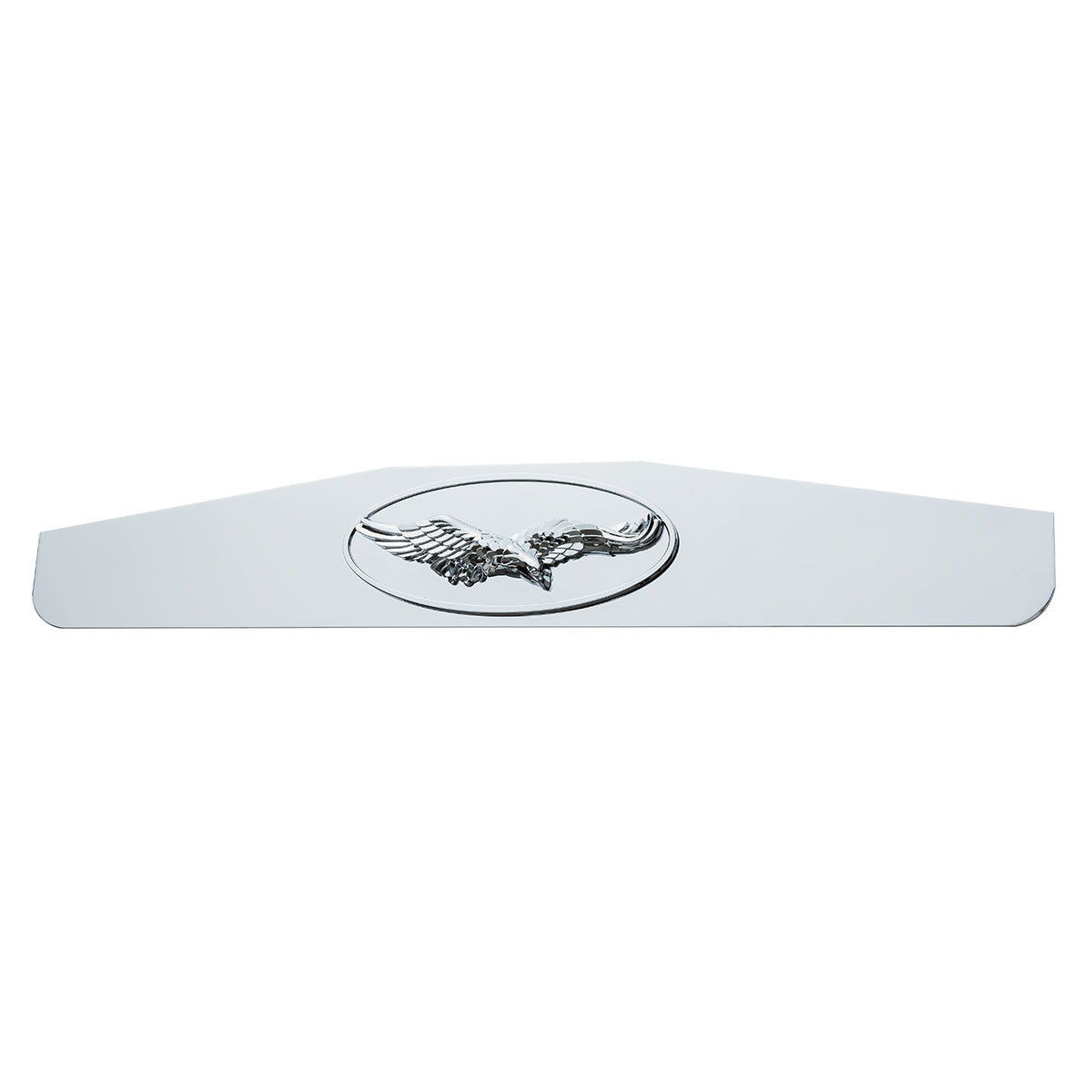 4" x 24" Chrome Bottom Mud Flap Weight With Oval Cast Eagle Emblem