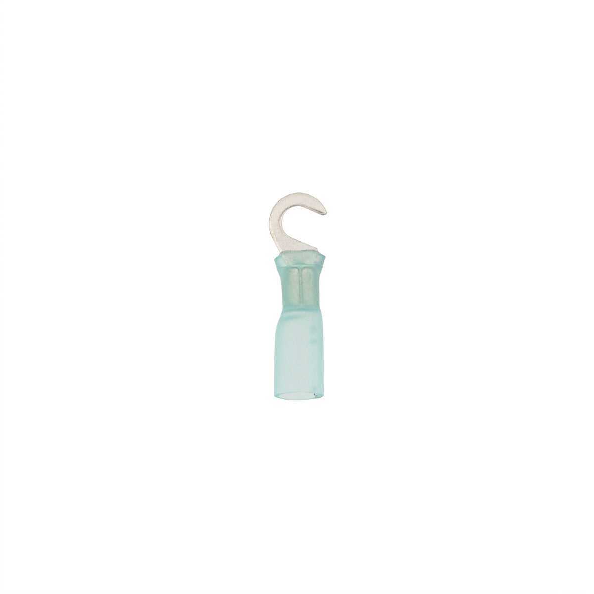 16-14 AWG #10 Stud CS Heat Shrink Hook Terminal - Blue (5-Pack)