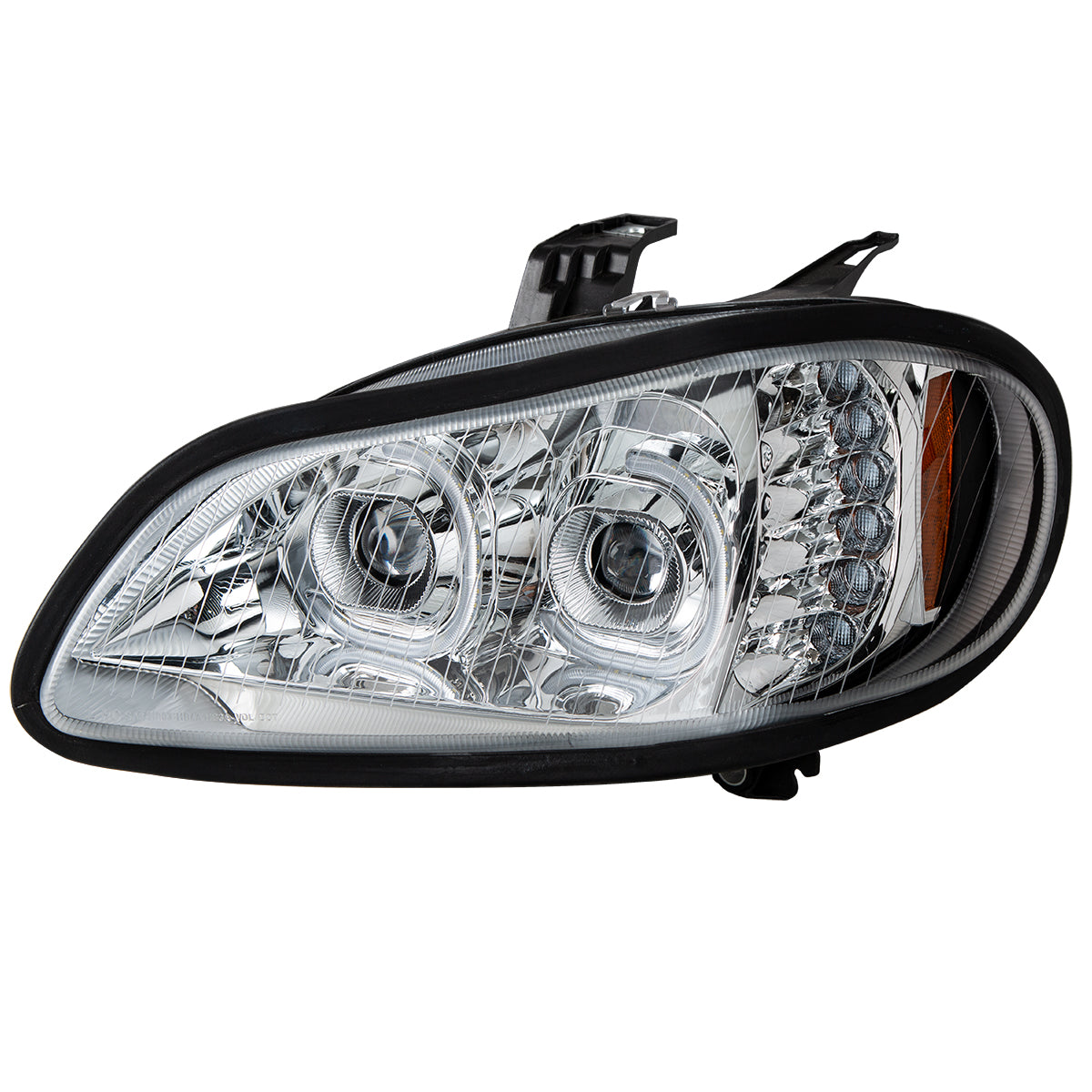 Chrome LED Projection Headlight Assembly For 2003-2024 Freightliner M2- Driver