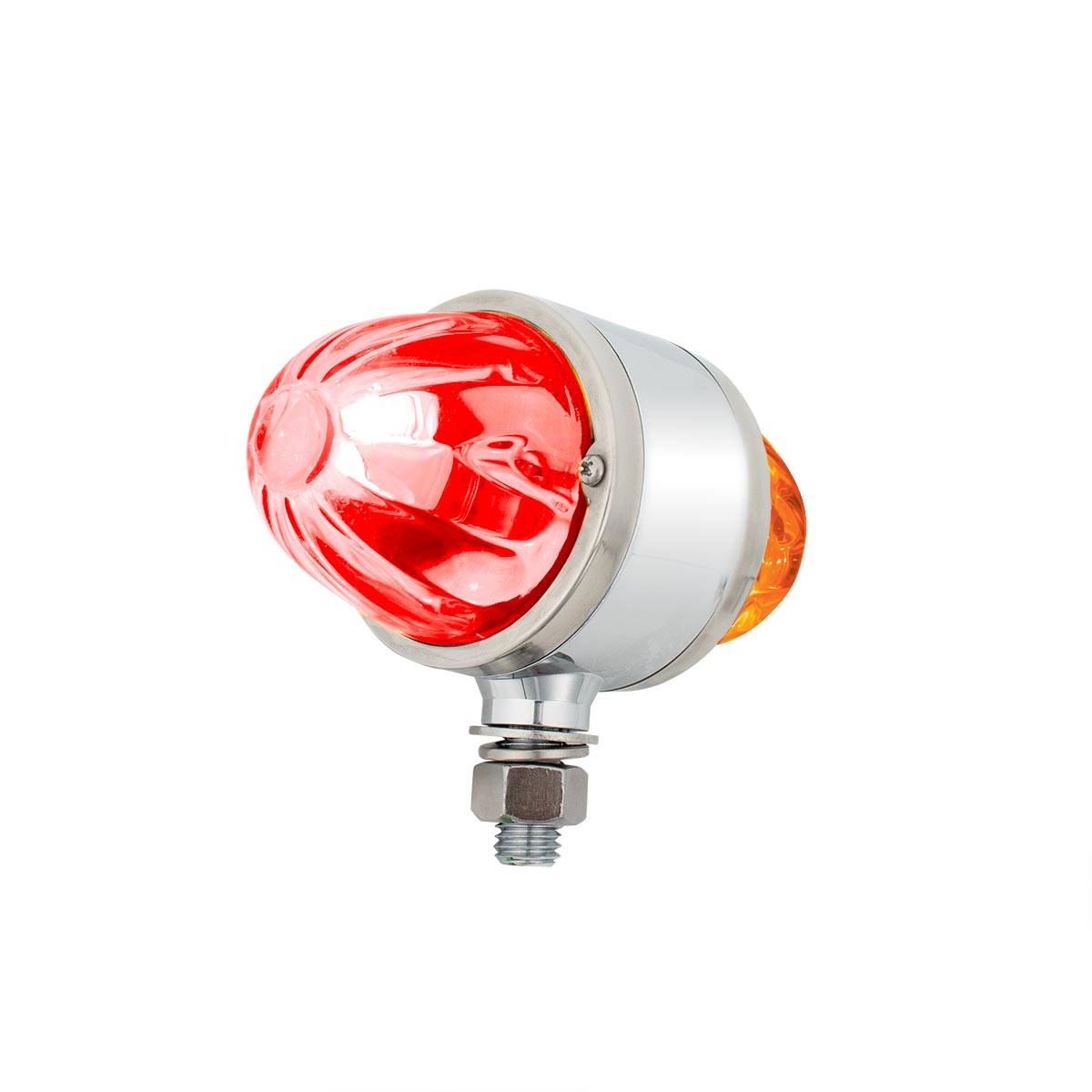 UltraBurst Chrome Double Face Glass Watermelon Light-Amber & Red LED/Clear Lens