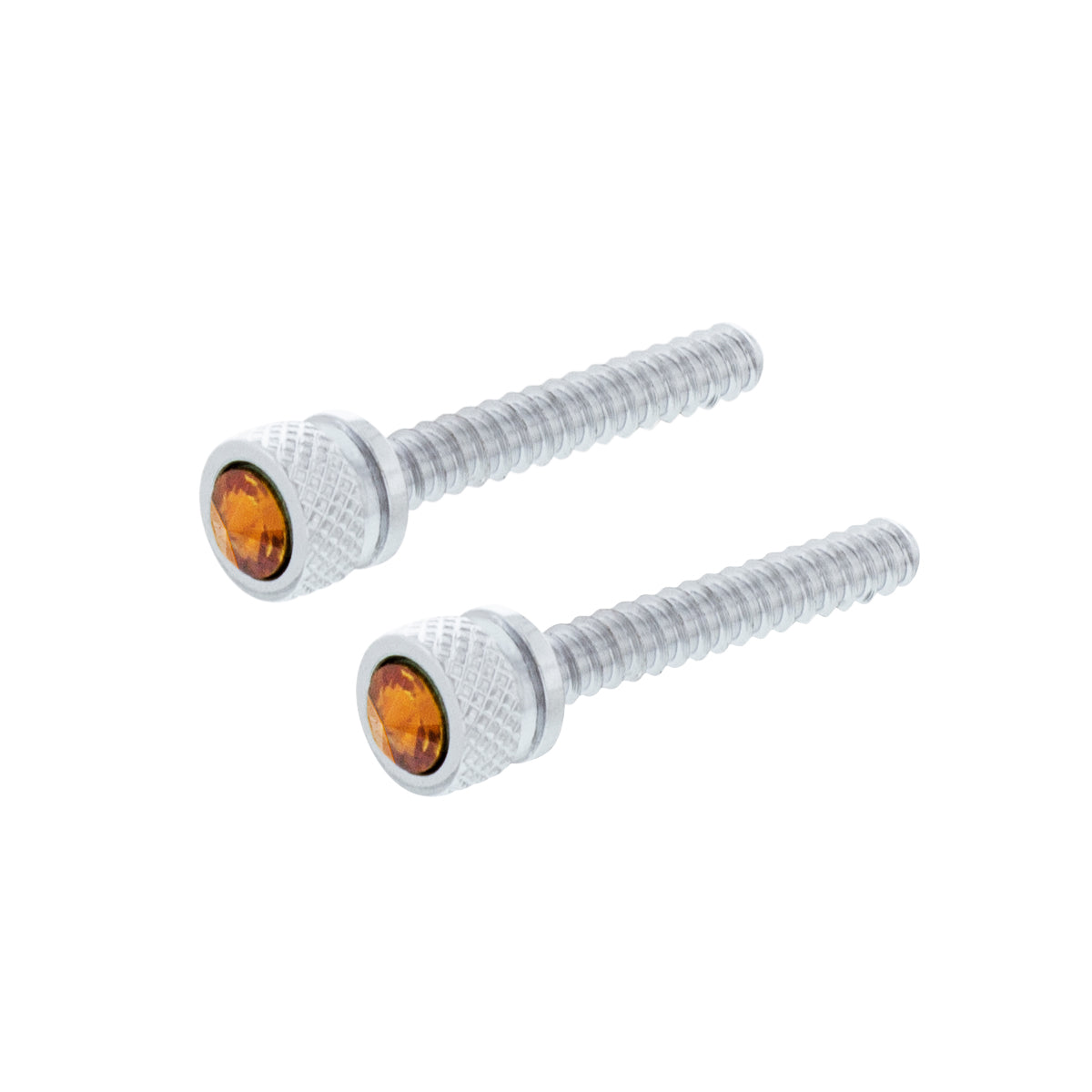 Chrome Long Dash Screw With Color Crystal For Freightliner-Copper (2-Pack)