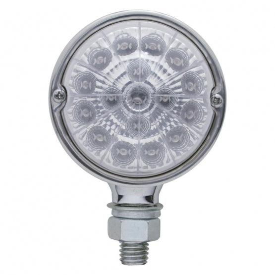17 LED Dual Function Reflector Single Face Light - Amber LED/Clear Lens