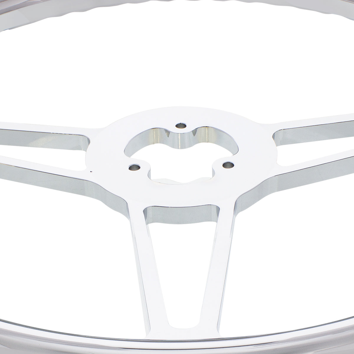 18" Chrome Aluminum "4-Spoke" Style Steering Wheel