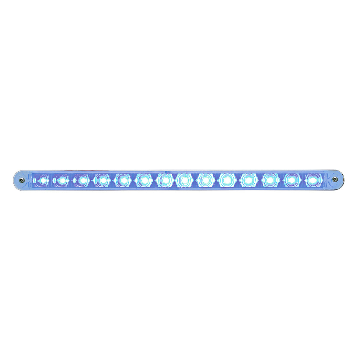 14 LED 12" Auxiliary Strip Light - Blue LED/Clear Lens (Bulk)