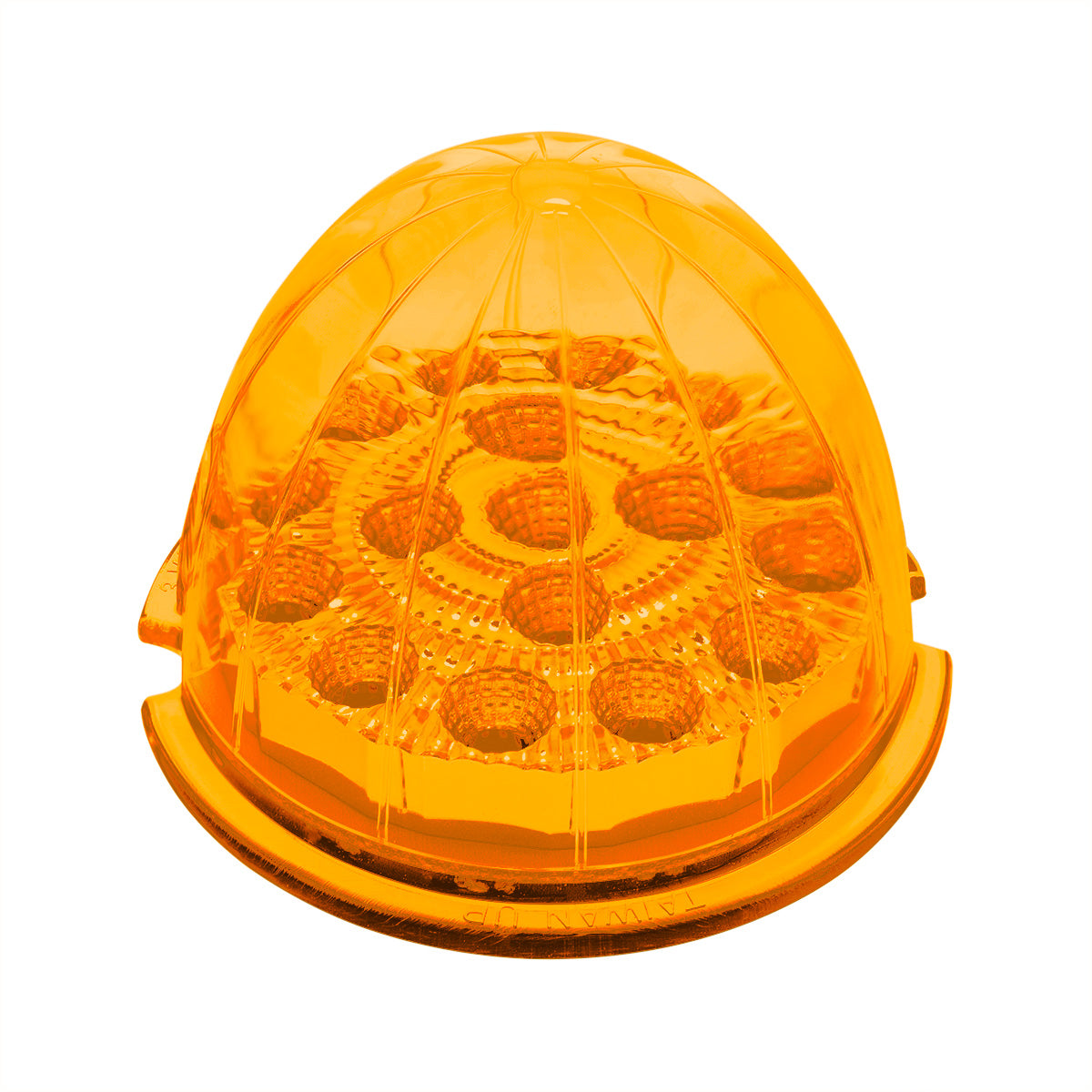 17 LED Dual Function Reflector Cab Light - Amber LED/Amber Lens (Bulk)