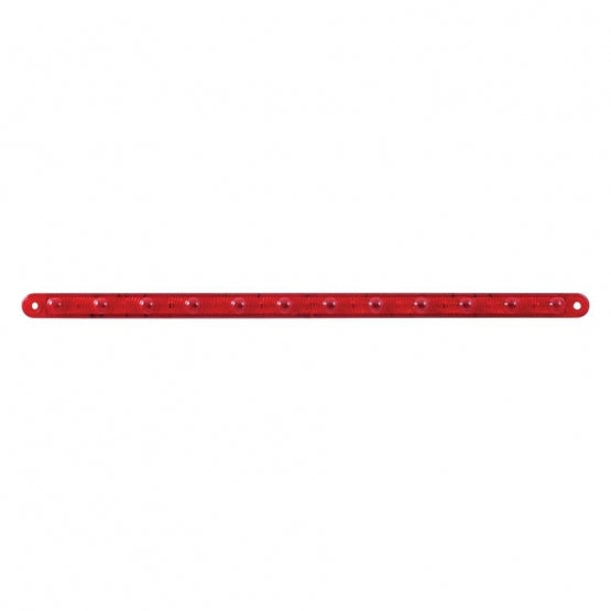 12 LED 12" Ultra Slim Light Bar Only (Stop, Turn & Tail) - Red LED/Red Lens (Bulk)
