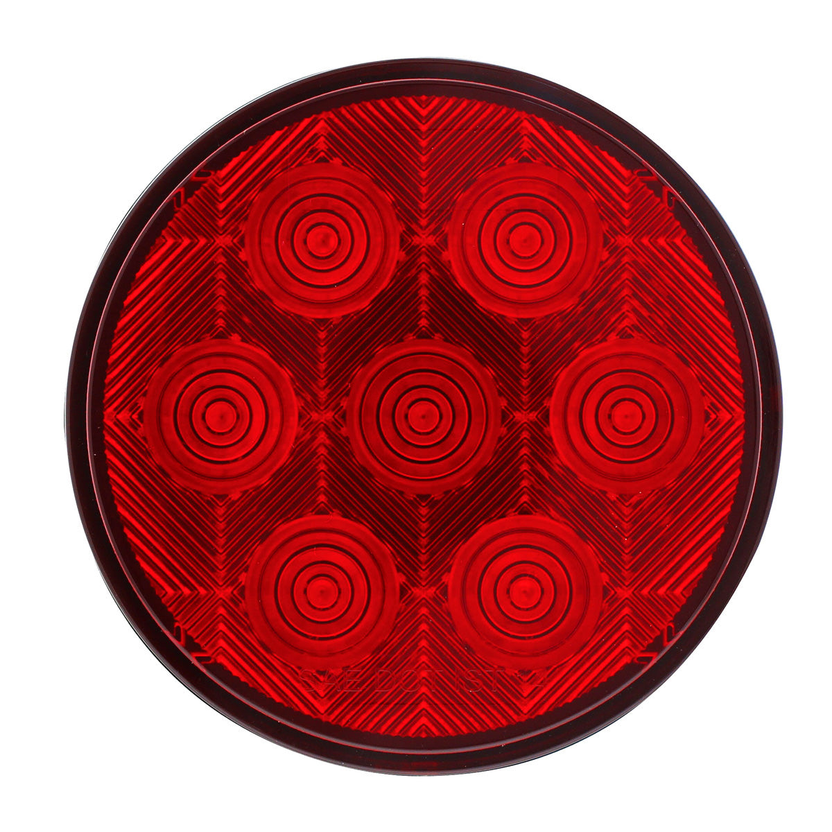 7 LED 4" Round Competition Series Light (Stop, Turn & Tail) - Red LED/Red Lens