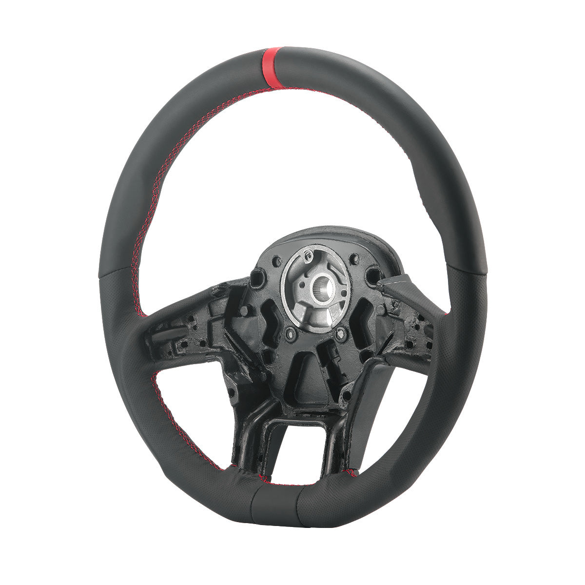 18" YourGrip GT PRO Leather Steering Wheel For 2012-2021 Peterbilt 579 & 2013-2021 Kenworth T680-Black