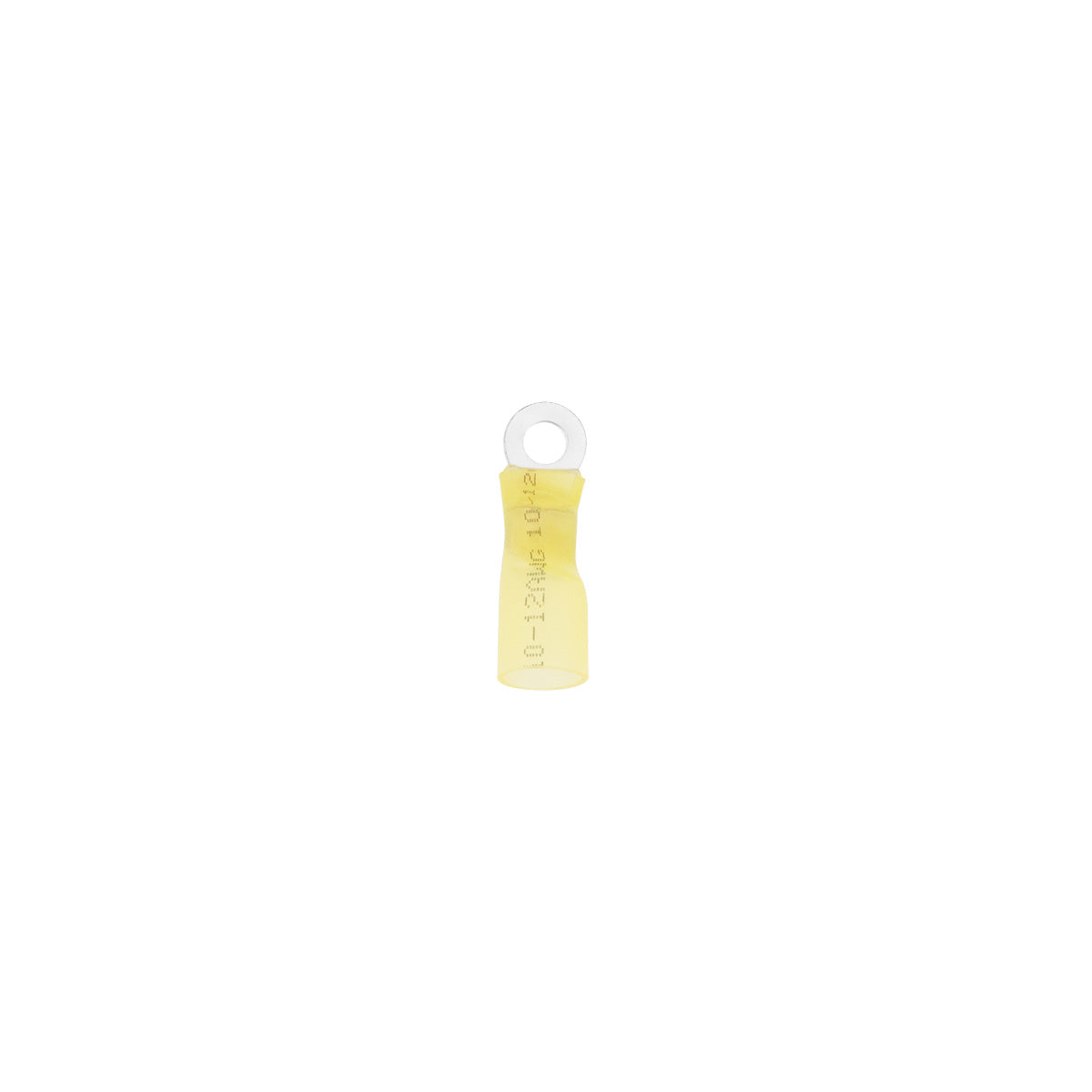 12-10 AWG #8 Stud CS Heat Shrink Ring Terminal - Yellow (4-Pack)
