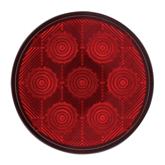 7 LED 4" Round Competition Series Light (Stop, Turn & Tail) - Red LED/Red Lens (Bulk)