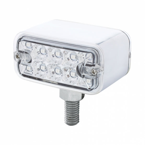 20 LED Dual Function Reflector Double Face Light - T-Mount - Amber & Red LED/Clear Lens