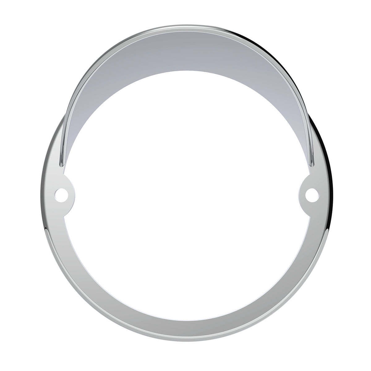 Chrome LED Light Flush Mount Base With Visor (Bulk)