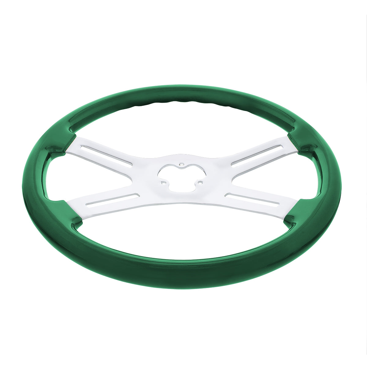 18" Candy Color 4 Spoke Steering Wheel - Emerald Green