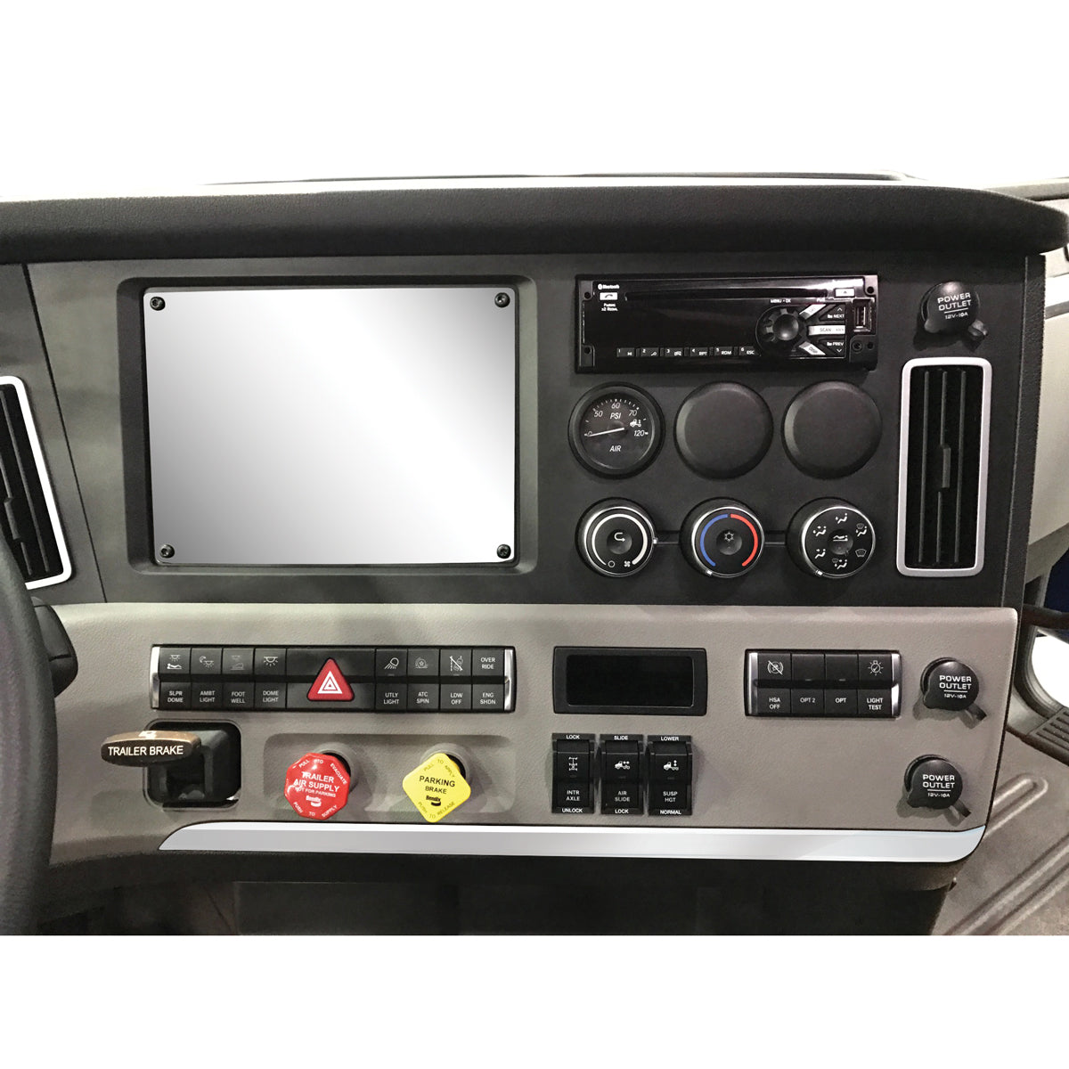 Stainless Steel Dash Blank for 2018-2025 Freightliner Cascadia