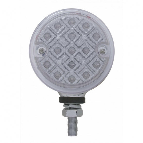 15 LED 3" Reflector Single Face Light - Amber LED/Clear Lens