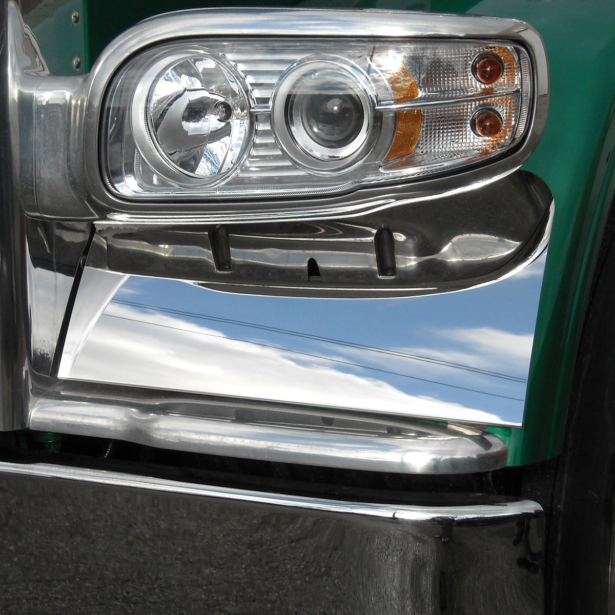 Stainless Fender Guard For Peterbilt 388 (2008-2015) & 389 (2008-2021)