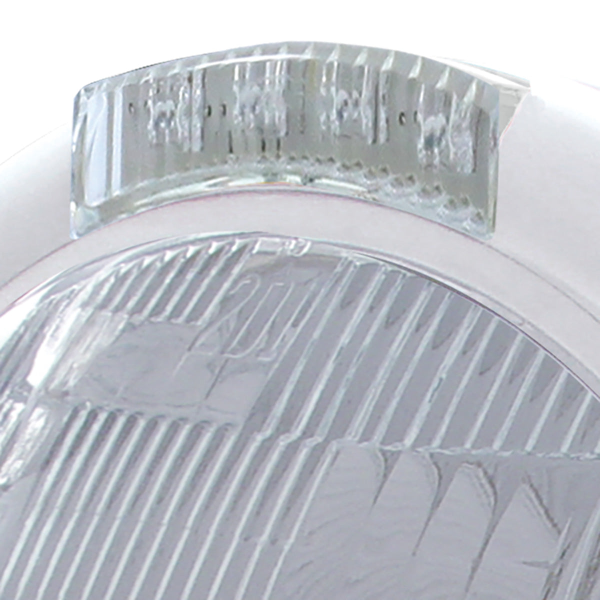 Stainless Steel Classic Headlight H6024 Bulb & LED Turn Signal - Clear Lens
