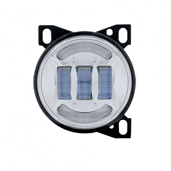 18 LED Fog Light With LED Light Bar For Peterbilt 579 (2012-2021) & Kenworth T660 (2007-2017)-Chrome
