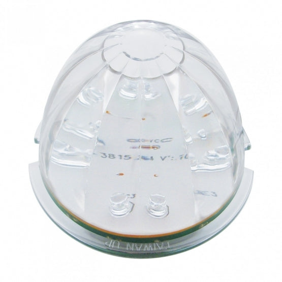 Fog Light Cover With Amber LED Watermelon Light & Visor For 2007-17 KW T660- Passenger -Clear Lens