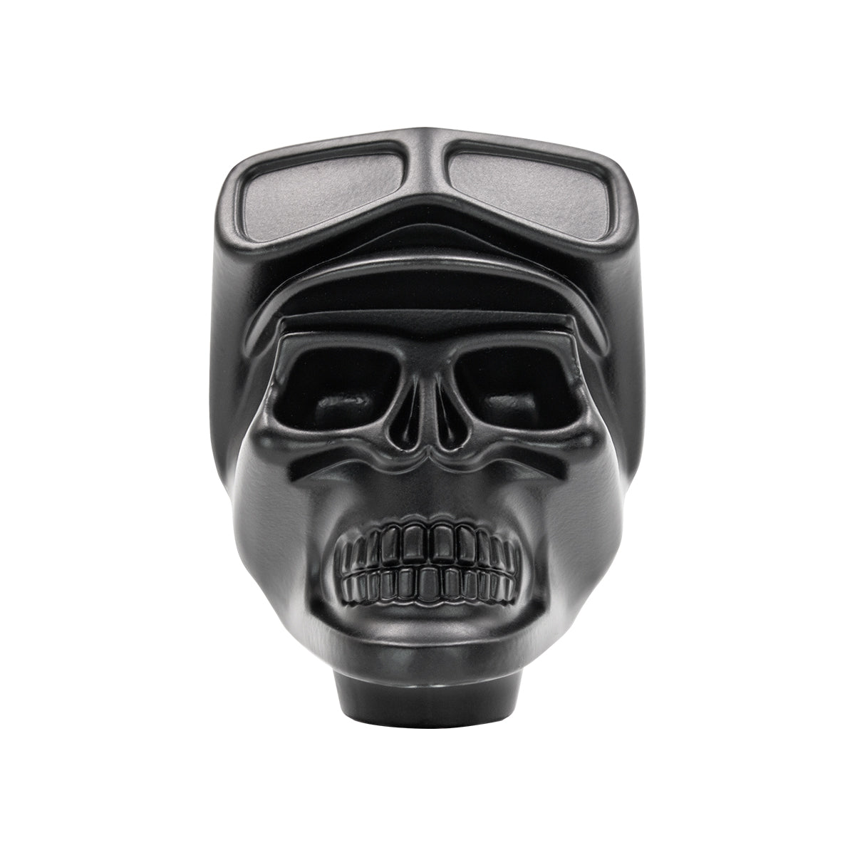 Aluminum Skull Biker 1/2"-13 Thread-On Gearshift Knob - Black (Bulk)