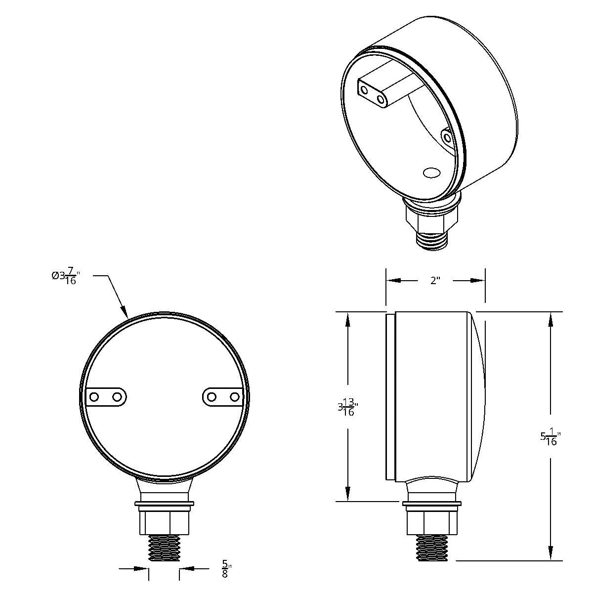 Chrome Die Cast Single Face Light Housing Only (Bulk)