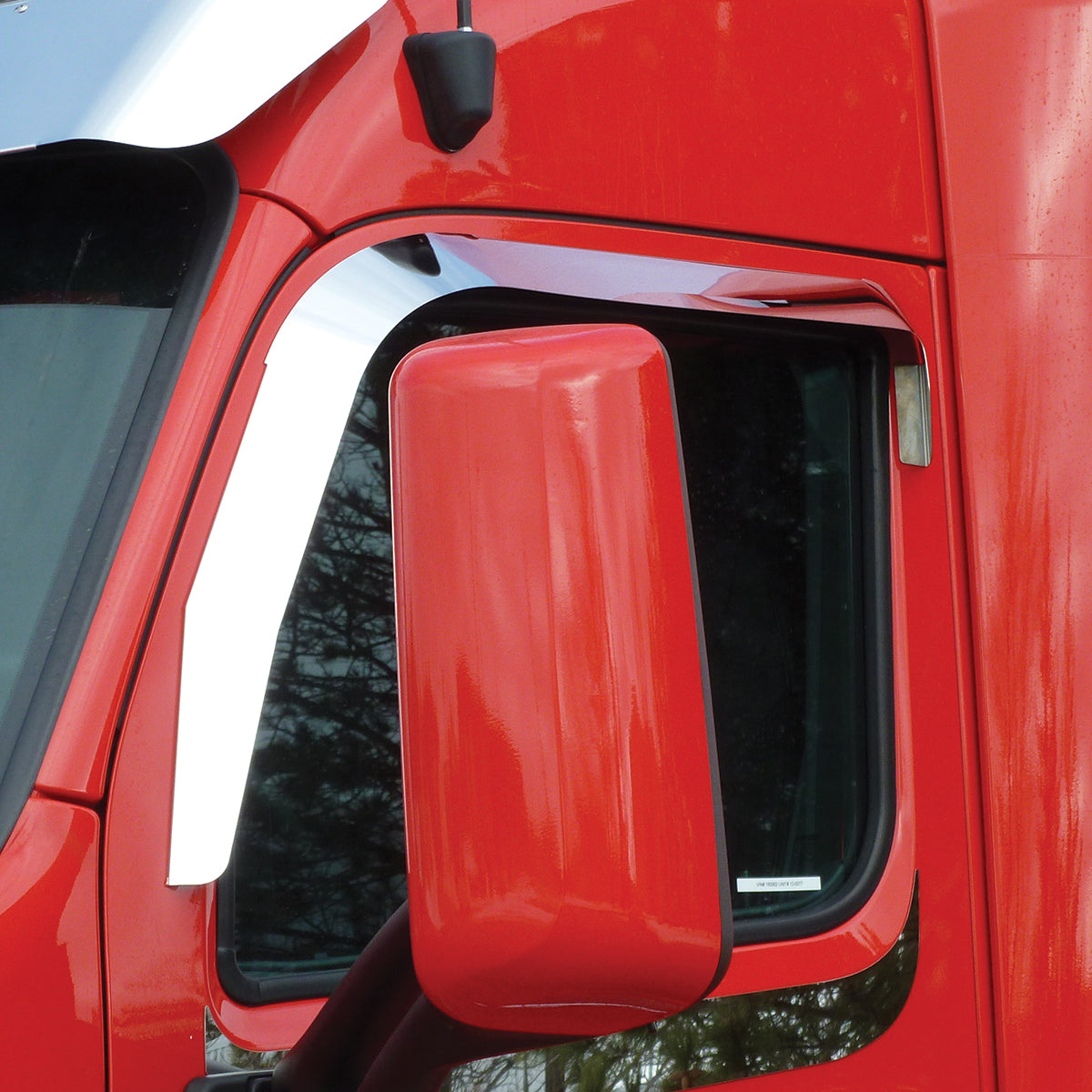 Stainless Door Window Vent Visor For Peterbilt 567/579 & Kenworth T680/T880 (Pair)