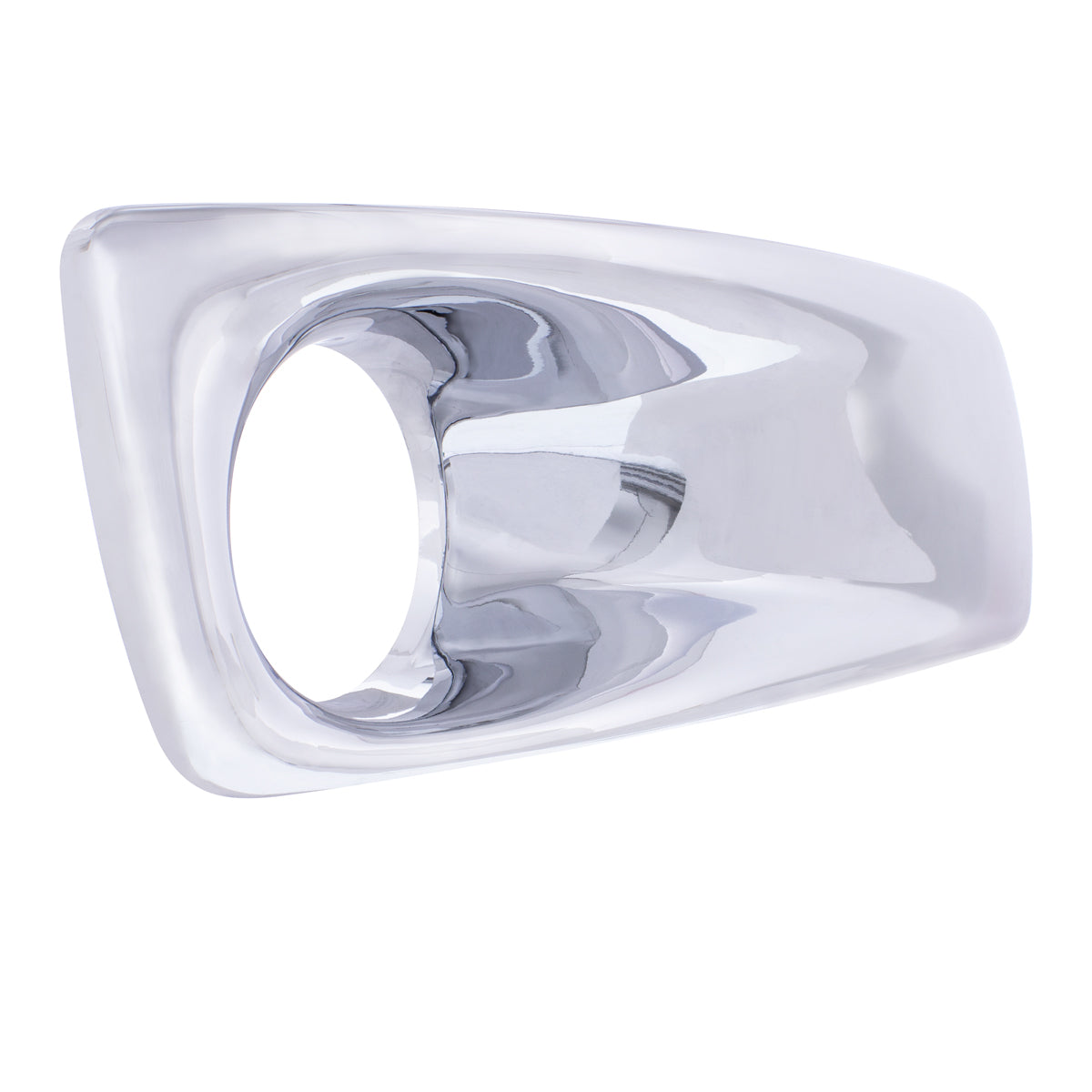 Chrome Plastic Fog Light Cover With Light Opening For 2007-2017 Kenworth T660 - Passenger
