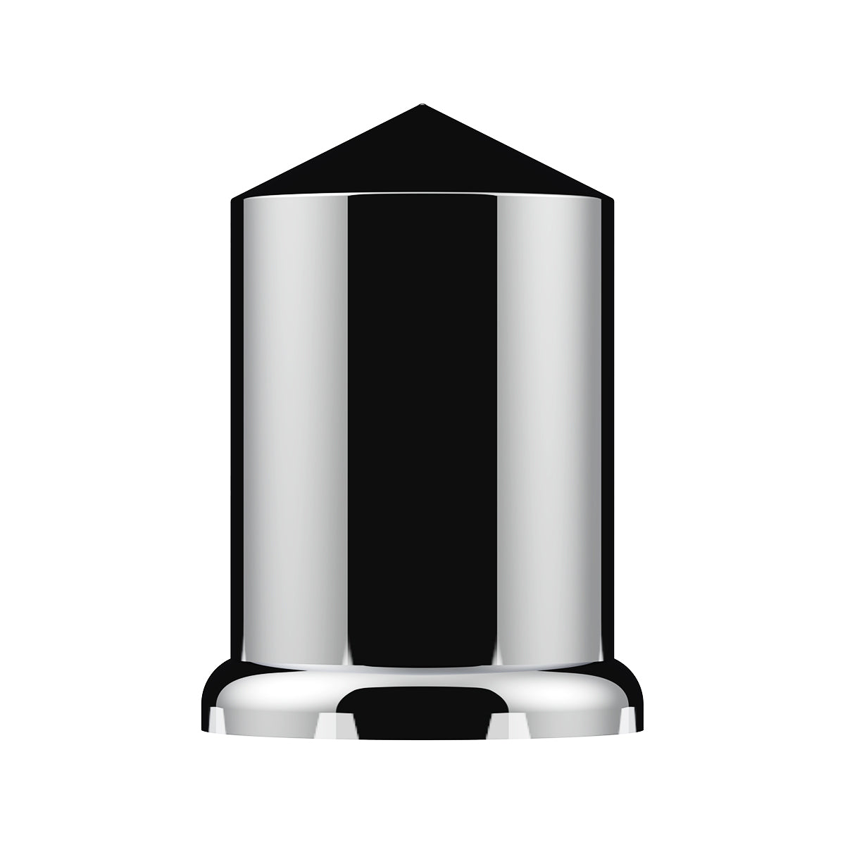 1-1/2" X 3" Chrome Plastic Pointed Nut Cover - Push-On (Bulk)