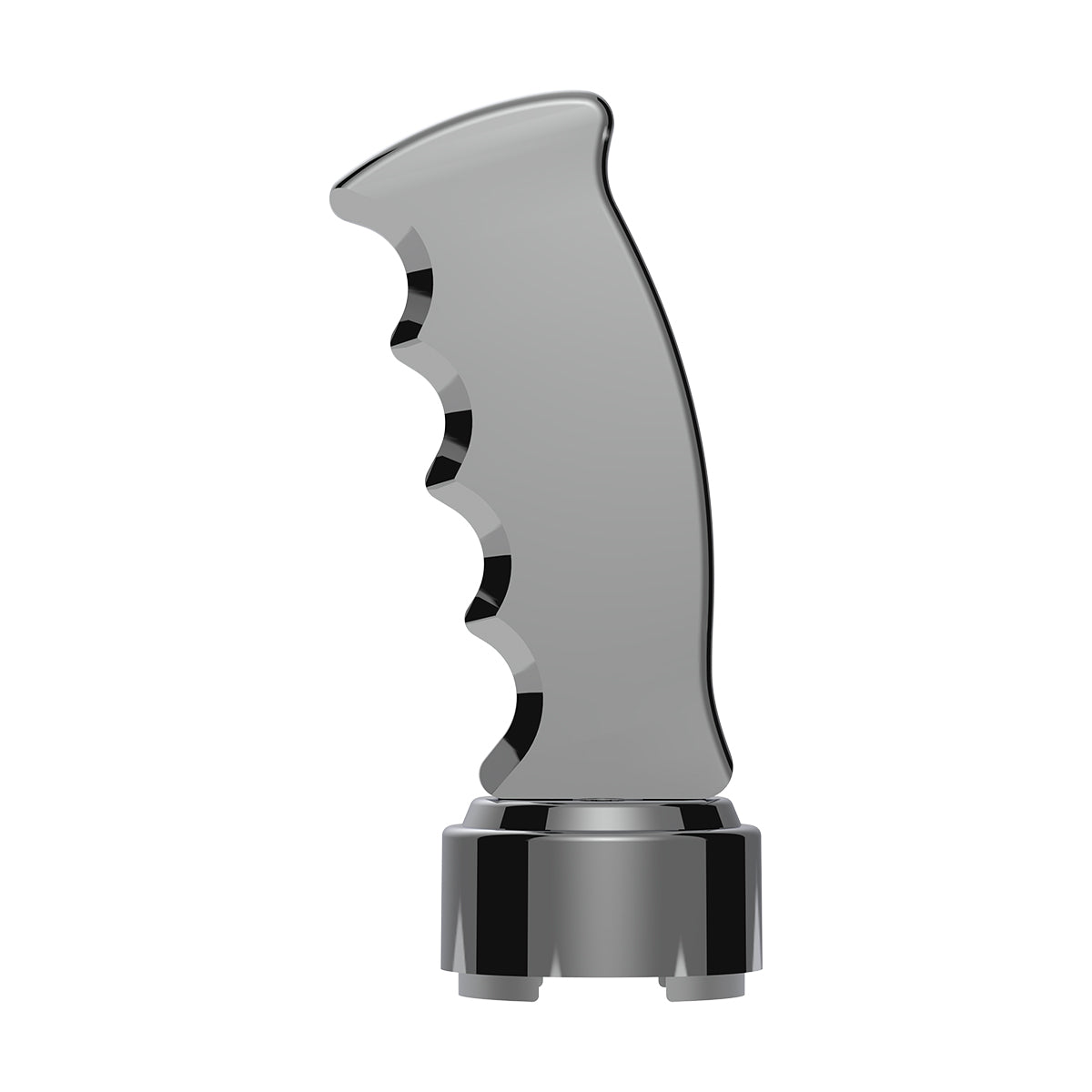 Thread-On Pistol Grip Gearshift Knob With Chrome 9/10 Speed Adapter - Chrome