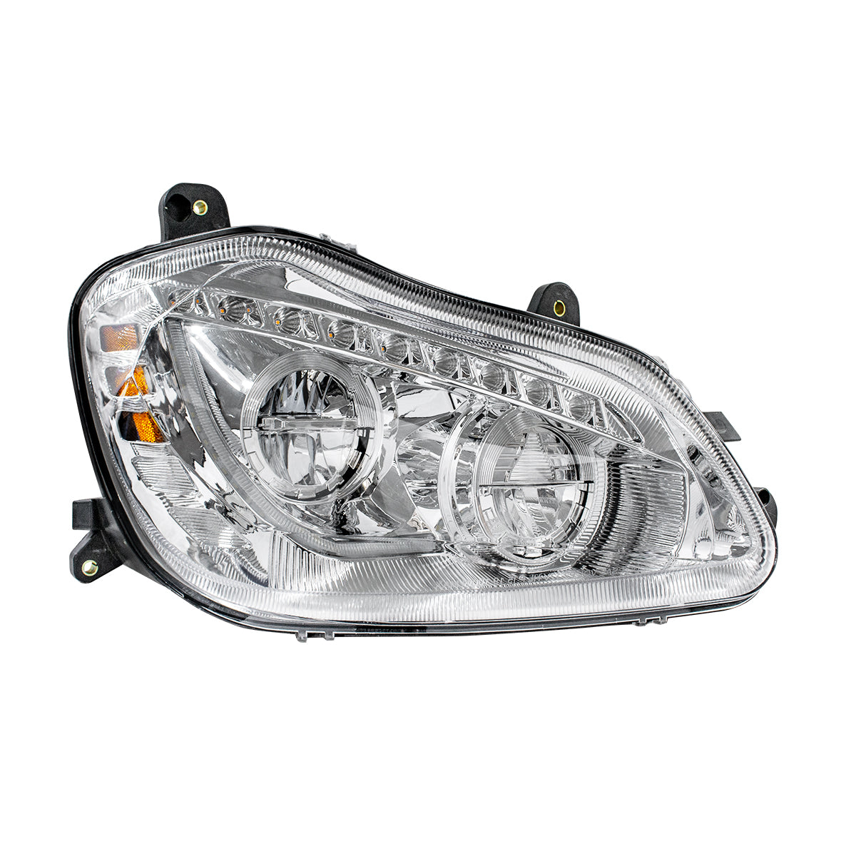 High Power 45 LED Chrome Headlight With Sequential Turn Signal For 2013-2021 Kenworth T680-Passenger