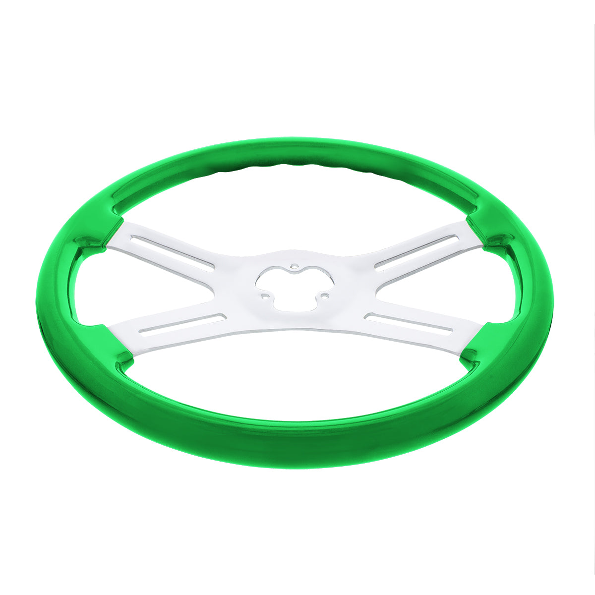 18" Candy Color 4 Spoke Steering Wheel - Candy Apple Green