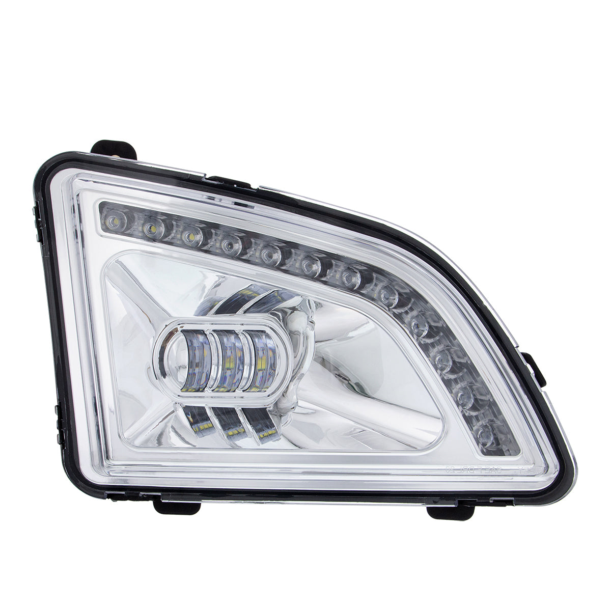 18 LED Chrome Projector Fog Light With Position Light For 2018-2024 Volvo VNL - Passenger/Right