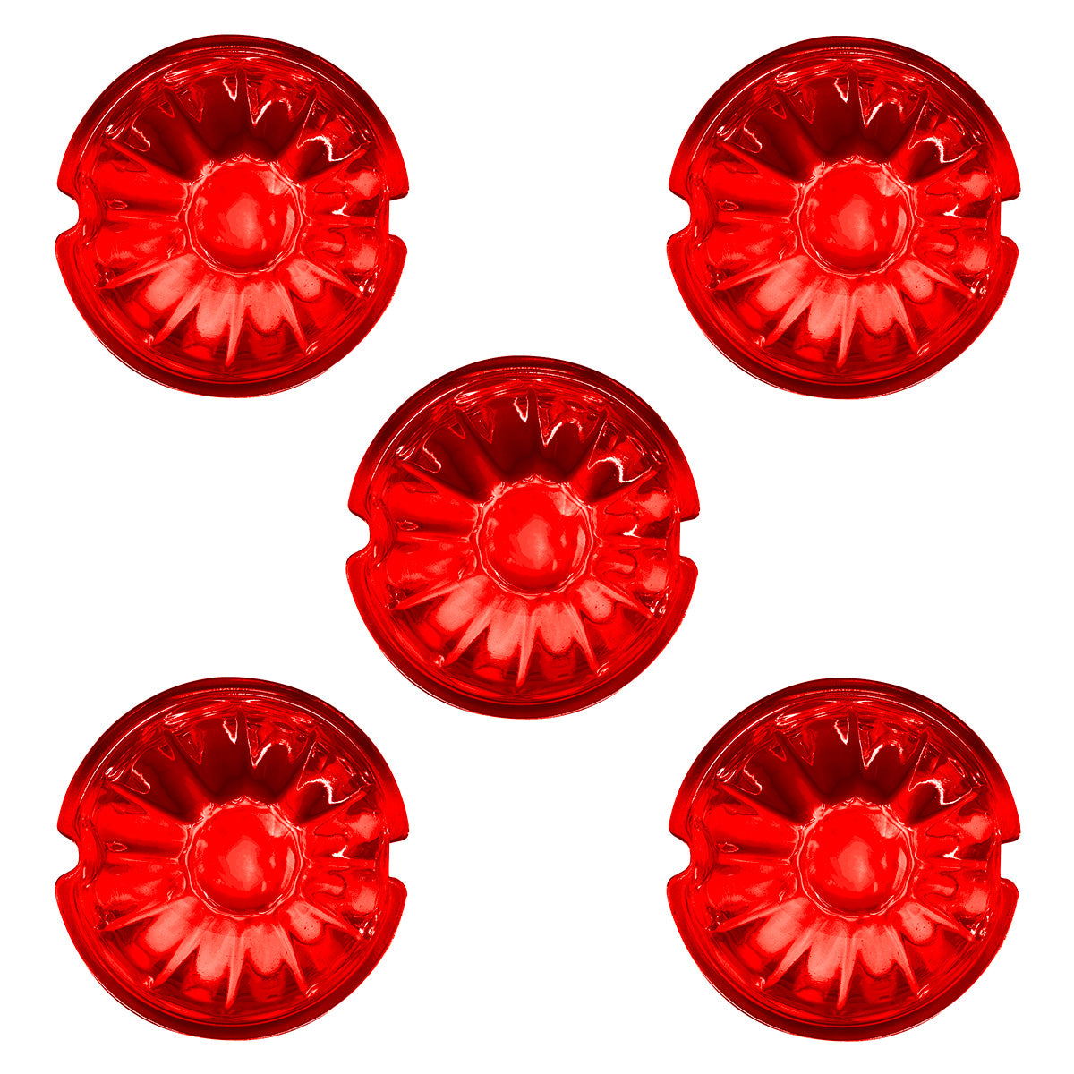 Watermelon Glass Marker Light Lens - Red (5 Pcs)