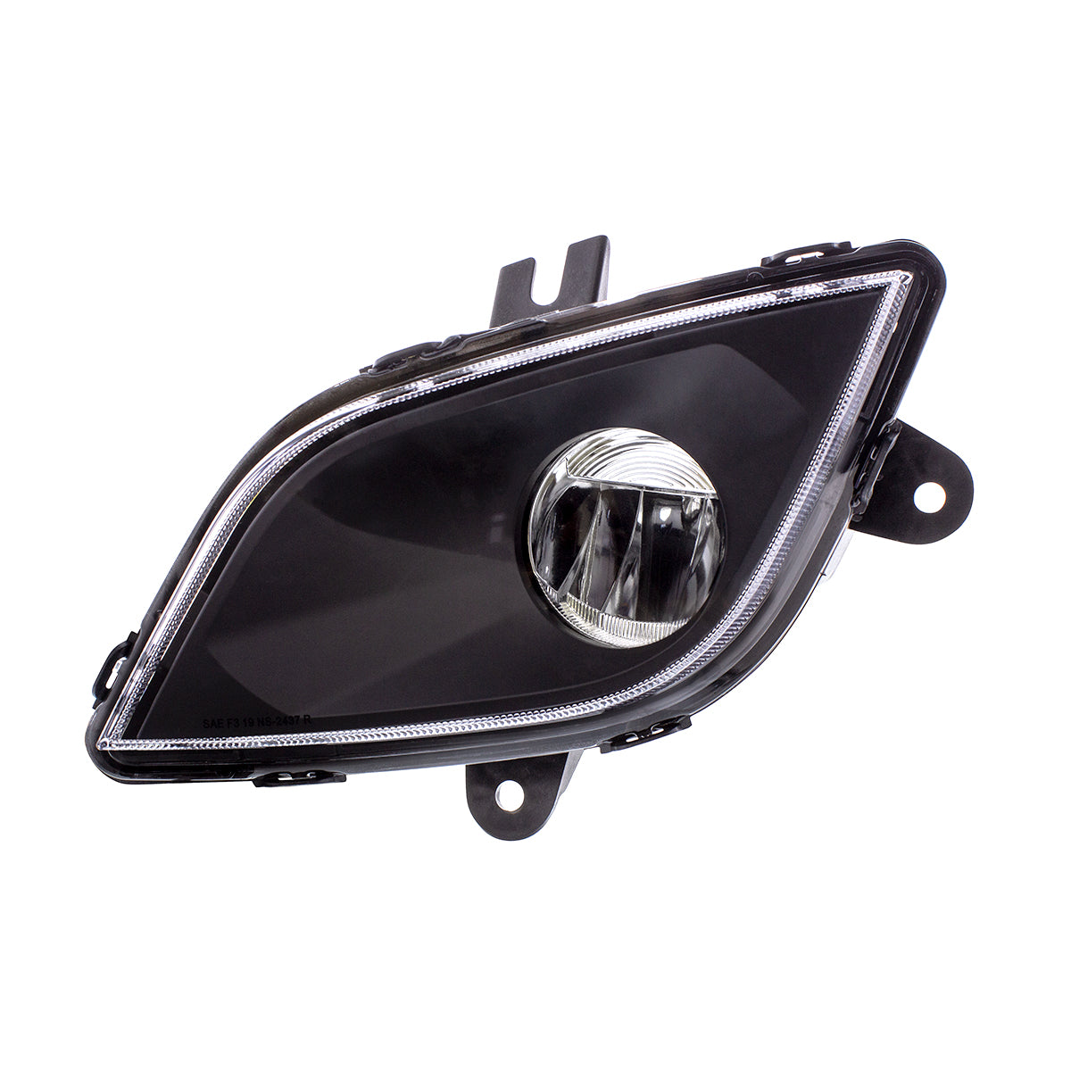 Black High Power LED Fog Light For 2018-2024 Freightliner Cascadia - Driver