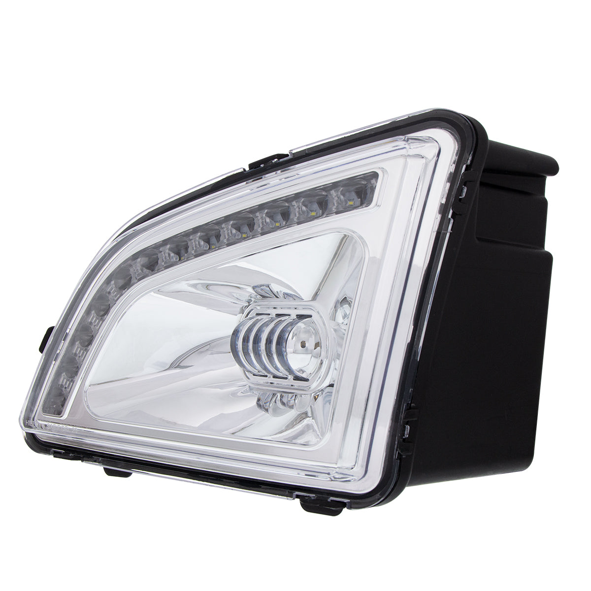18 LED Chrome Projector Fog Light With Position Light For 2018-2024 Volvo VNL - Driver/Left