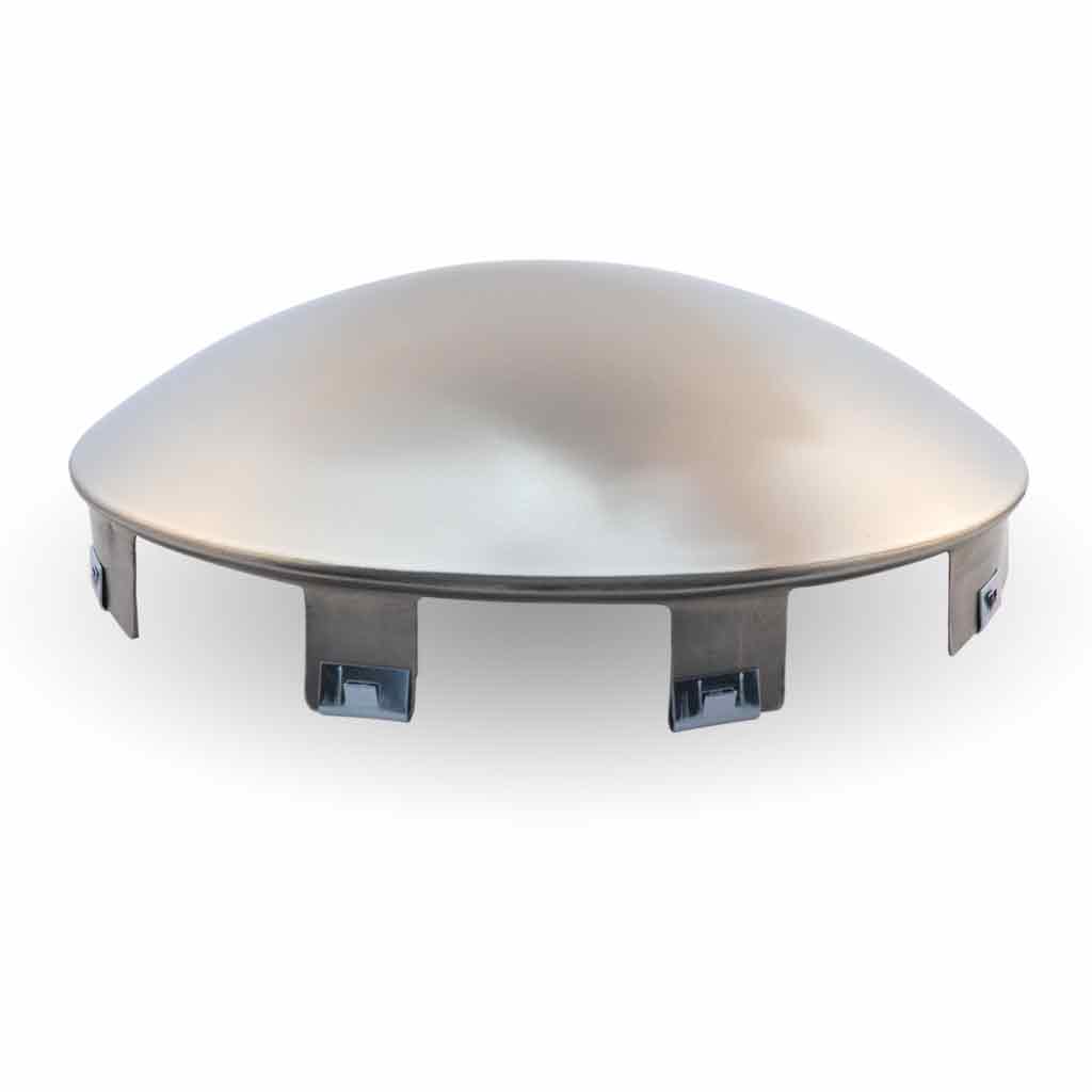 ""Stainless Steel Front Hubcap with 6 Universal Notches (Replaces 4